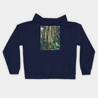 Jungle Serenity - Tropical Foliage Film Photo Art Kids Hoodie